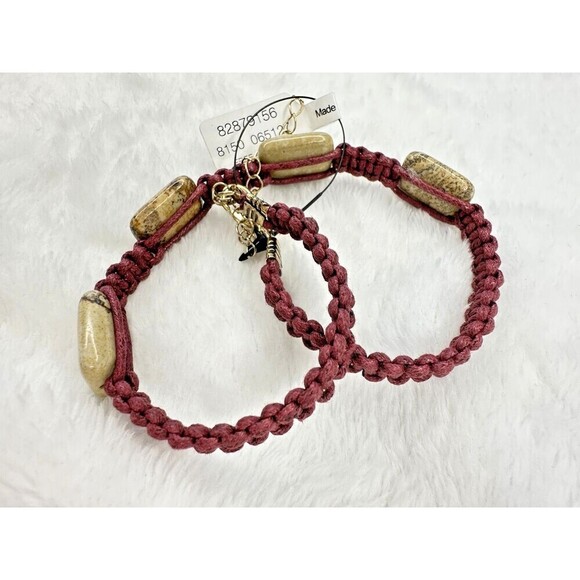 NEW Free People Sweet Carolina Choker Ocean Jasper Maroon Bohemian Necklace 70s - Picture 4 of 4